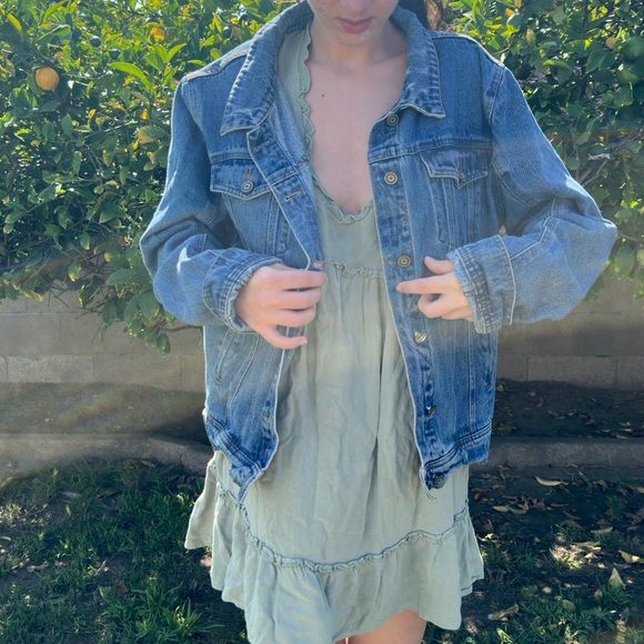 LUNIK Exclusive Design Embroidered Denim Jacket - Picture 2 of 4